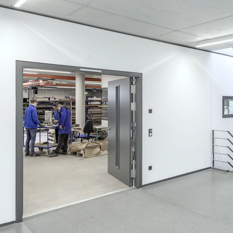 View into the Sangl production hall where custom transformers are manufactured